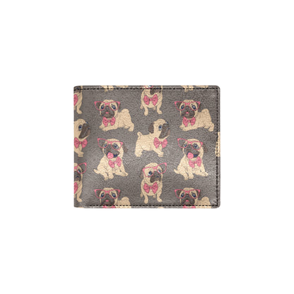 Pug Pattern Print Design A05 Men's ID Card Wallet
