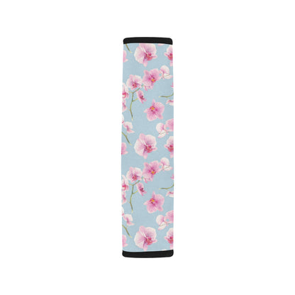 Orchid Pattern Print Design A01 Car Seat Belt Cover
