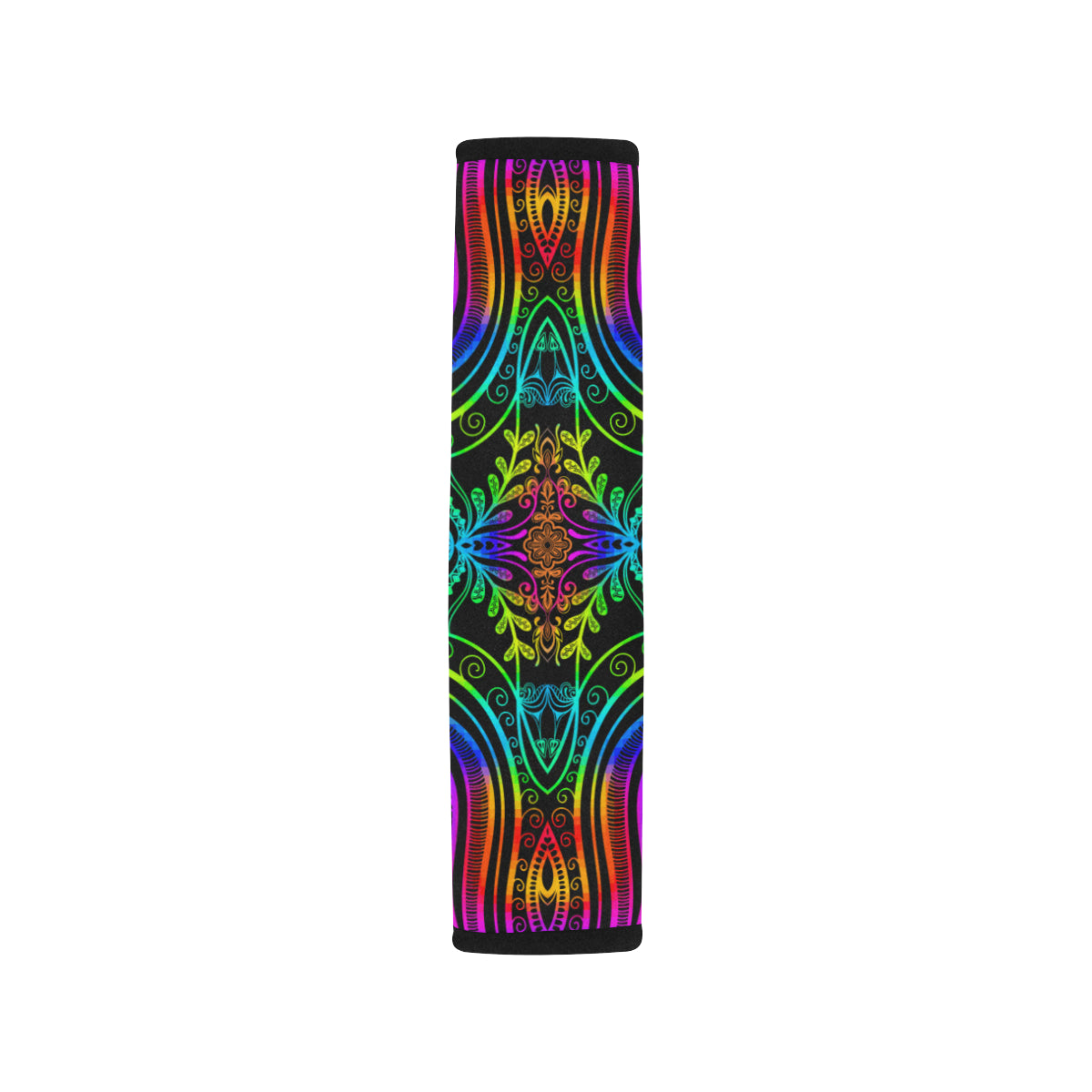Neon Trible Rainbow Pattern Print Design A01 Car Seat Belt Cover