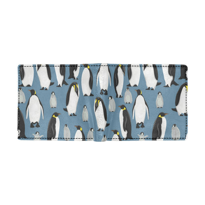 Penguin Pattern Print Design A03 Men's ID Card Wallet