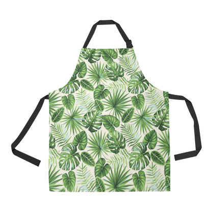 Palm Leaf Pattern Print Design A01 Apron with Pocket
