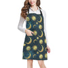 Gold Sun Moon Face Apron with Pocket