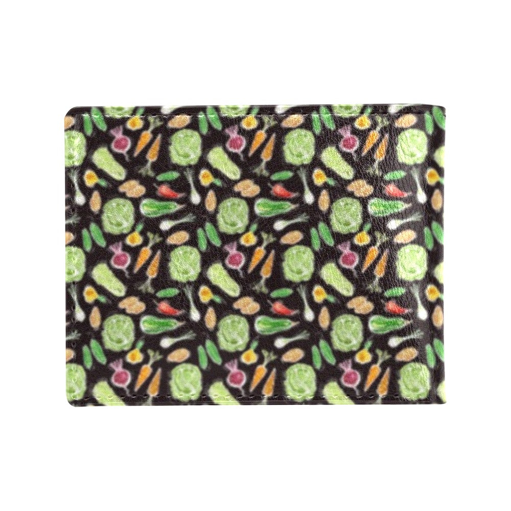 Vegan Draw Themed Design Print Men's ID Card Wallet