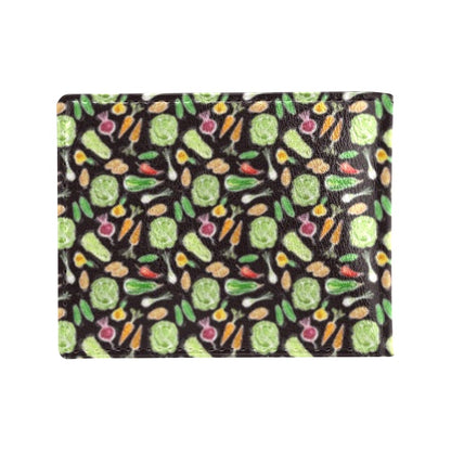 Vegan Draw Themed Design Print Men's ID Card Wallet
