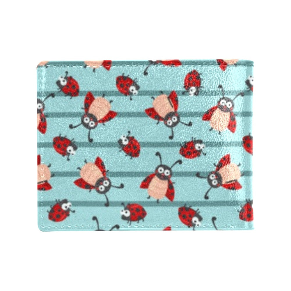 Ladybug Happy Print Pattern Men's ID Card Wallet