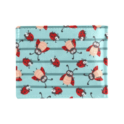 Ladybug Happy Print Pattern Men's ID Card Wallet