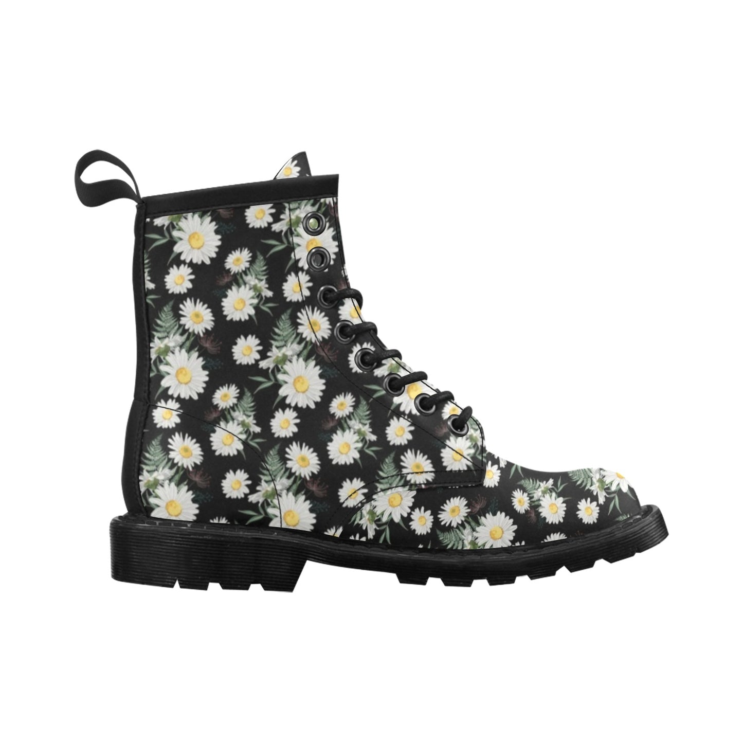 Daisy Pattern Print Design DS07 Women's Boots