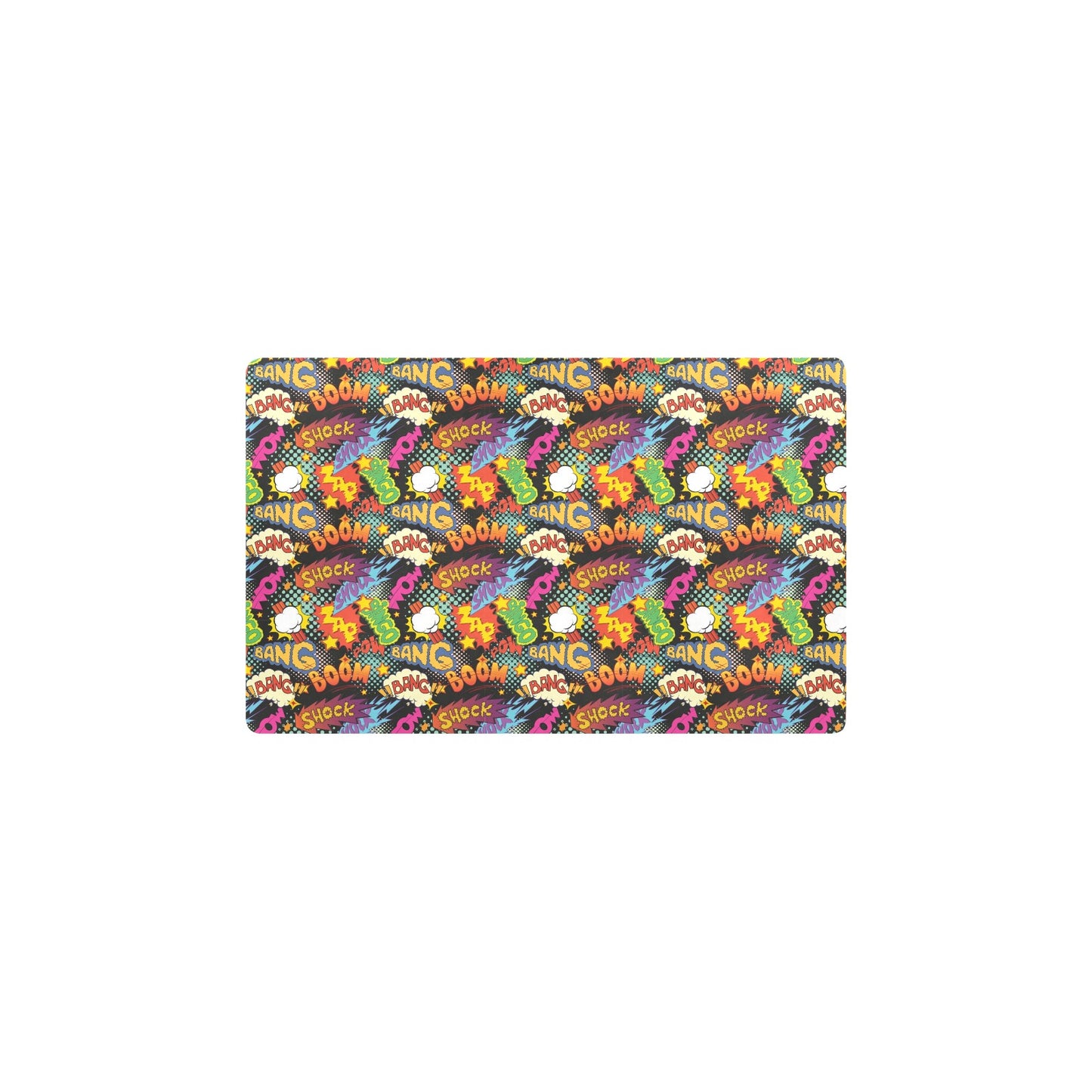Comic Book Pattern Print Design 01 Kitchen Mat