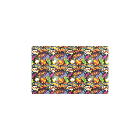 Comic Book Pattern Print Design 01 Kitchen Mat
