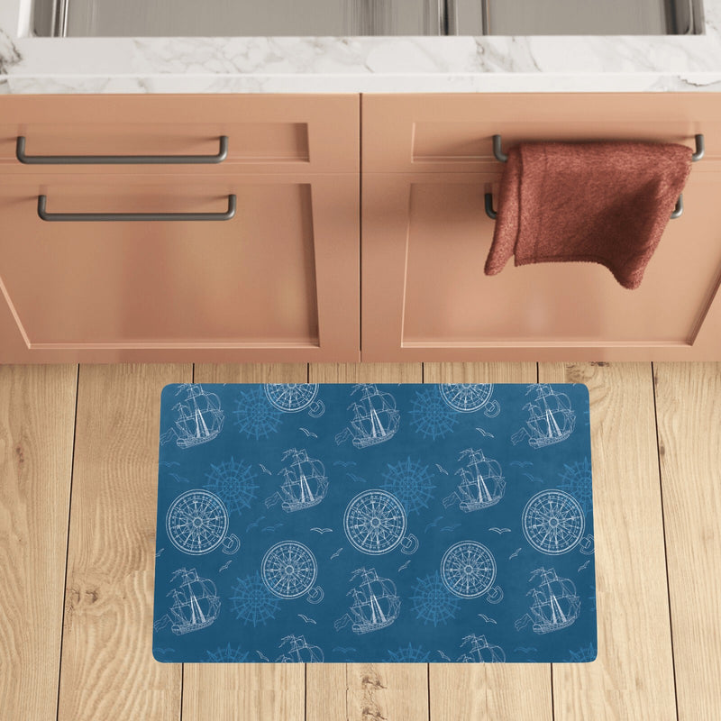Nautical Pattern Print Design A04 Kitchen Mat