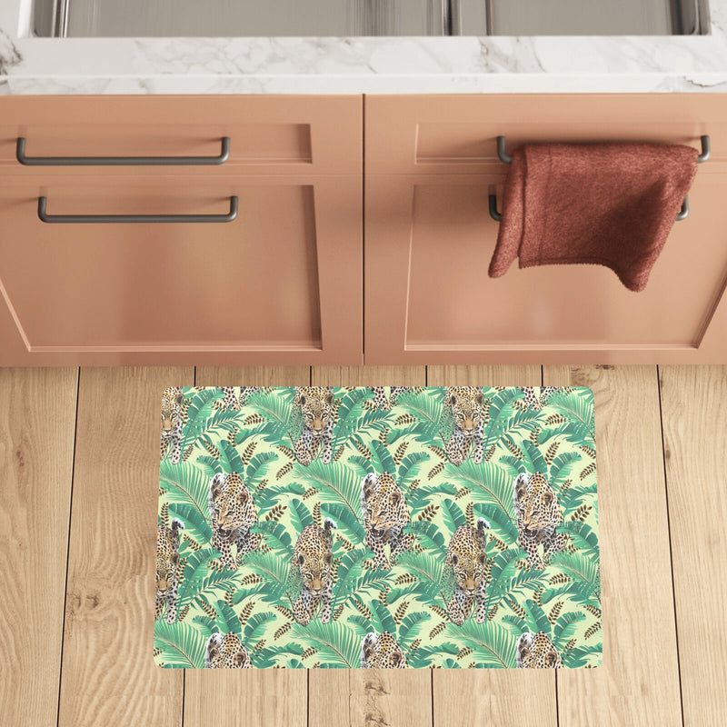 Leopard Pattern Print Design 03 Kitchen Mat
