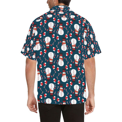 Snowman Print Design LKS301 Men's Hawaiian Shirt