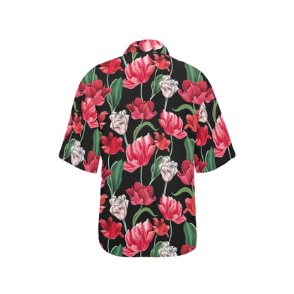 Tulip Pattern Print Design TP08 Women's Hawaiian Shirt