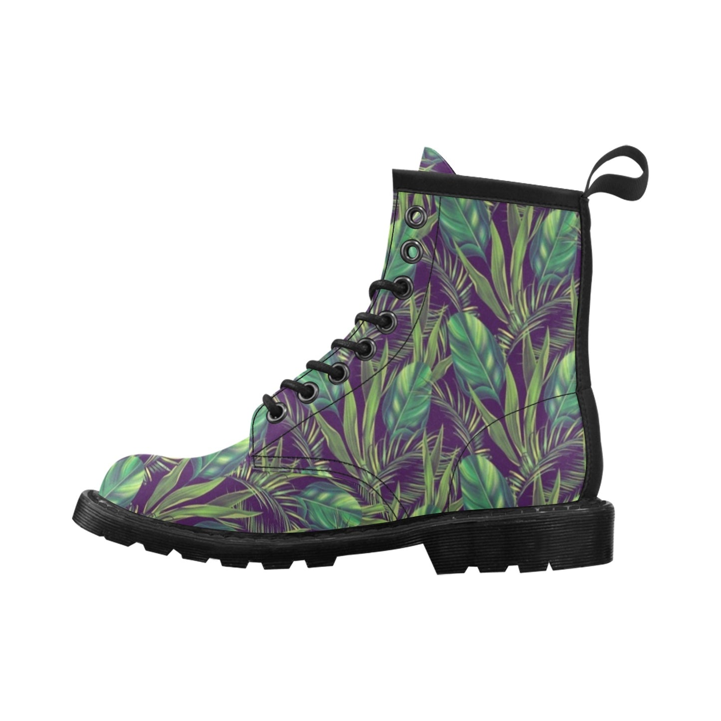 Palm Leaves Pattern Print Design PL03 Women's Boots