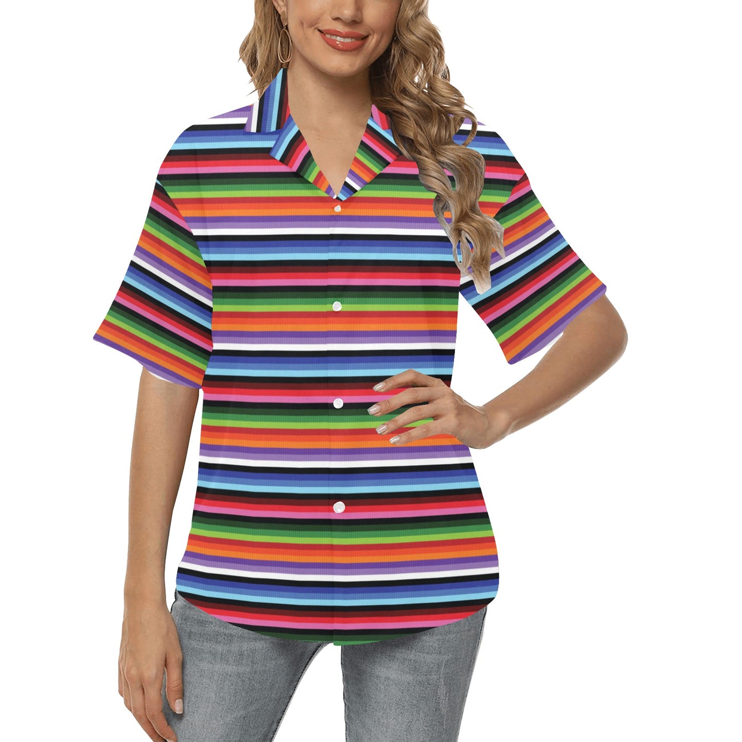 Serape Design Women's Hawaiian Shirt