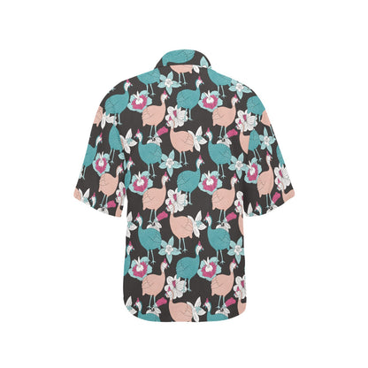 Guinea Fowl Pattern Print Design 03 Women's Hawaiian Shirt