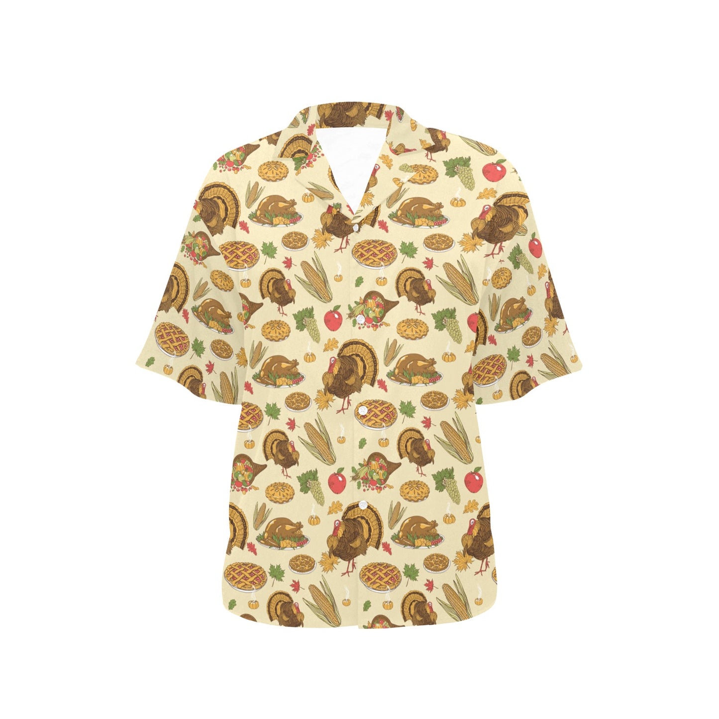 Thanksgiving Print Design LKS302 Women's Hawaiian Shirt