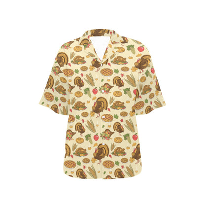 Thanksgiving Print Design LKS302 Women's Hawaiian Shirt