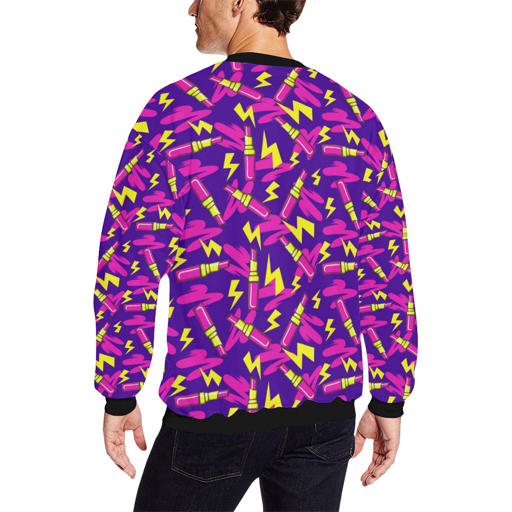 Lipstick Pattern Print Design LT04 Men Long Sleeve Sweatshirt