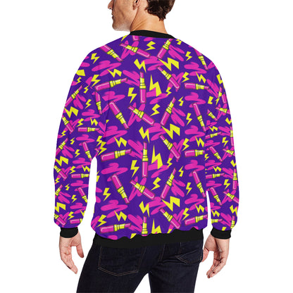 Lipstick Pattern Print Design LT04 Men Long Sleeve Sweatshirt