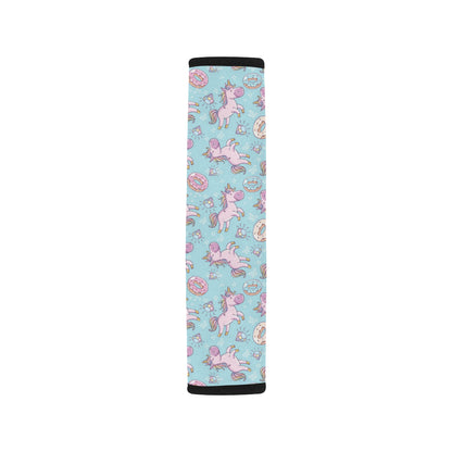 Donut Unicorn Pattern Print Design DN016 Car Seat Belt Cover