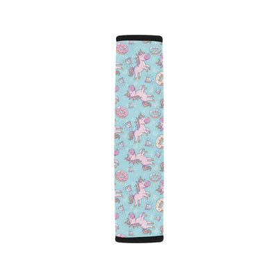 Donut Unicorn Pattern Print Design DN016 Car Seat Belt Cover