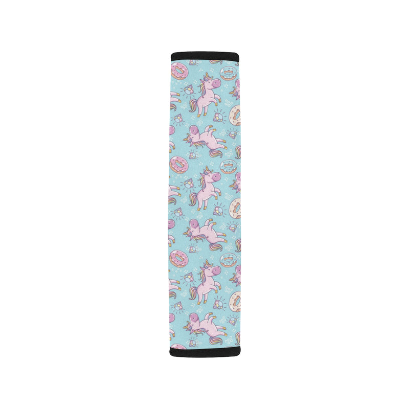 Donut Unicorn Pattern Print Design DN016 Car Seat Belt Cover