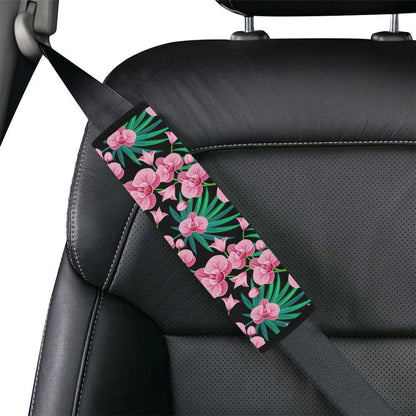 Orchid Pink Pattern Print Design OR06 Car Seat Belt Cover
