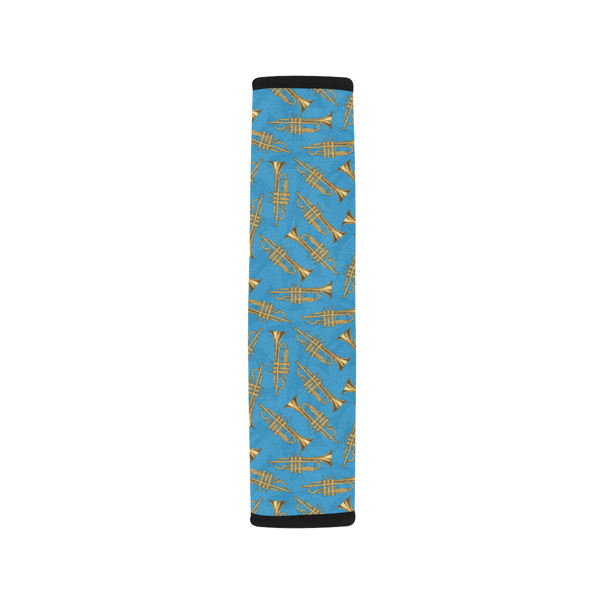 Trumpet Golden Pattern Themed Print Car Seat Belt Cover