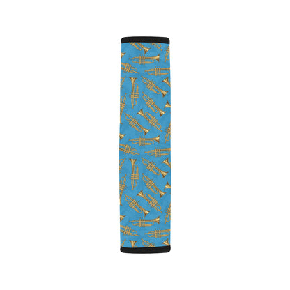 Trumpet Golden Pattern Themed Print Car Seat Belt Cover