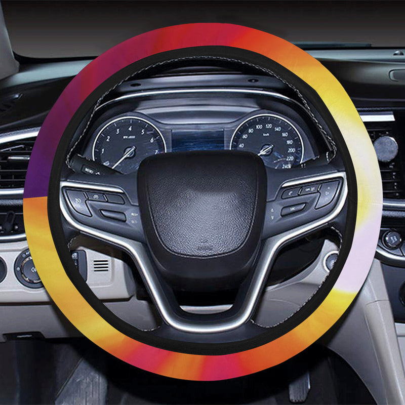 Vortex Twist Swirl Flame Themed Steering Wheel Cover with Elastic Edge