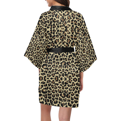 Cheetah Pattern Print Design 02 Women's Short Kimono