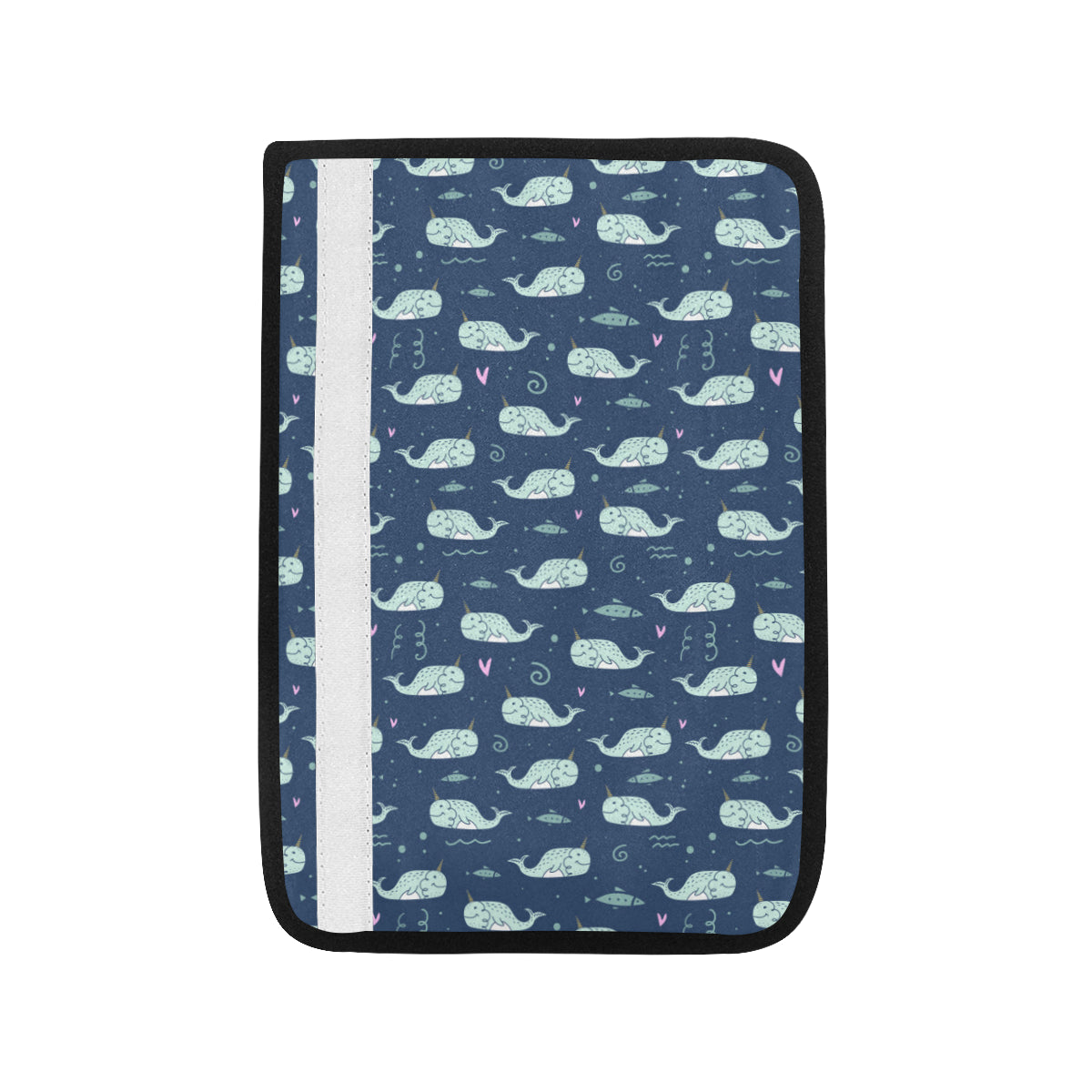 Narwhal Design Print Car Seat Belt Cover