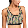 Cactus Pattern Print Design 01 Sports Bra