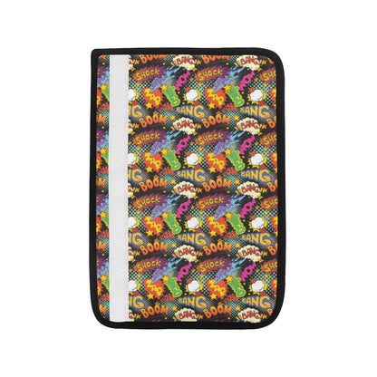 Comic Book Pattern Print Design 01 Car Seat Belt Cover