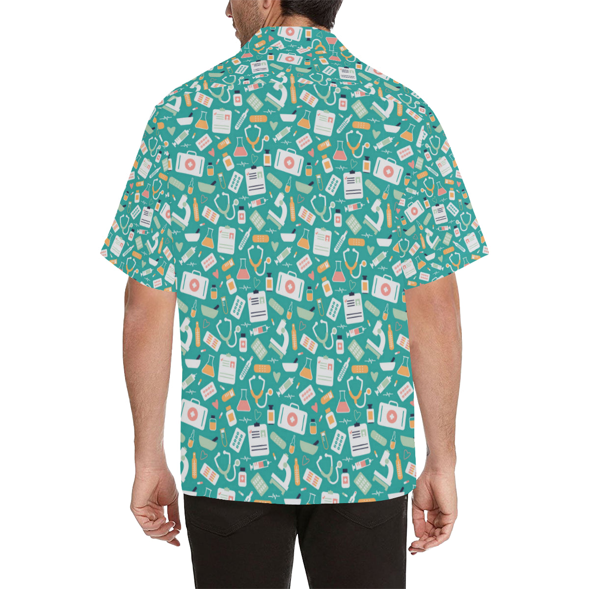 Medical Pattern Print Design 03 Men's Hawaiian Shirt