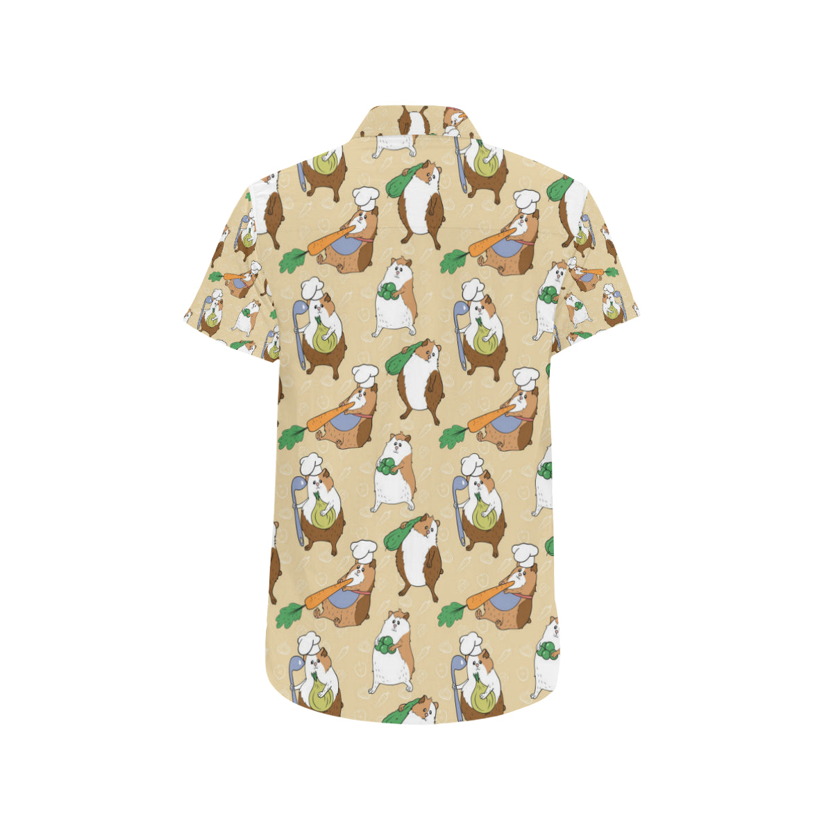 Guinea Pig Pattern Print Design 03 Men's Short Sleeve Button Up Shirt