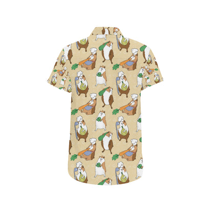 Guinea Pig Pattern Print Design 03 Men's Short Sleeve Button Up Shirt