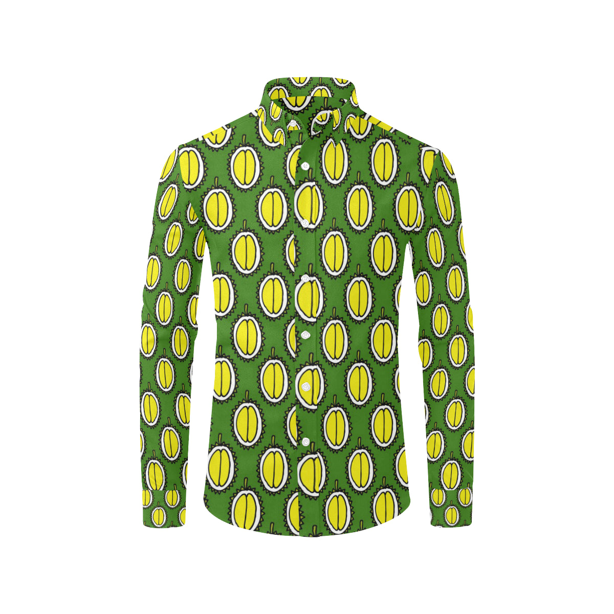 Durian Pattern Print Design DR01 Men's Long Sleeve Shirt
