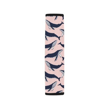 Humpback Whale Pattern Print Design 02 Car Seat Belt Cover