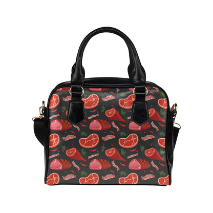 Meat Pattern Print Design 03 Shoulder Handbag