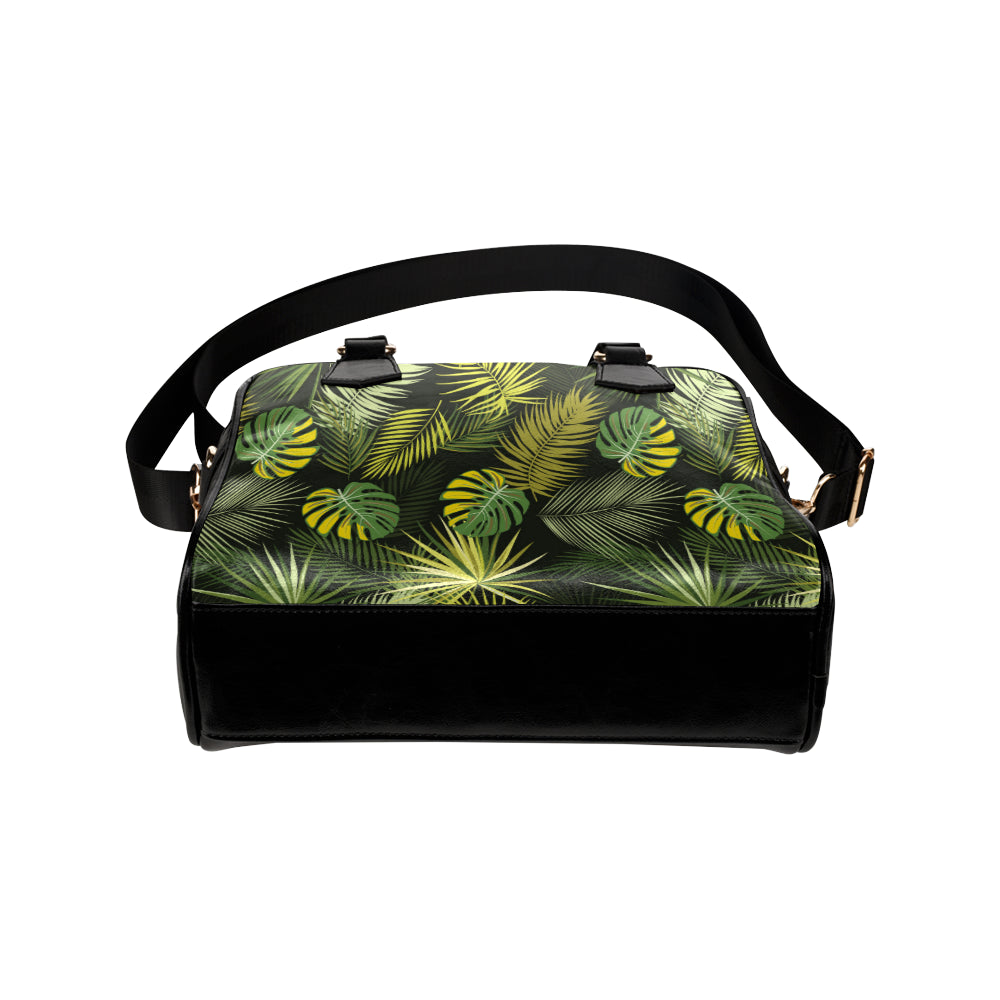 Palm Leaf Pattern Print Design A05 Shoulder Handbag