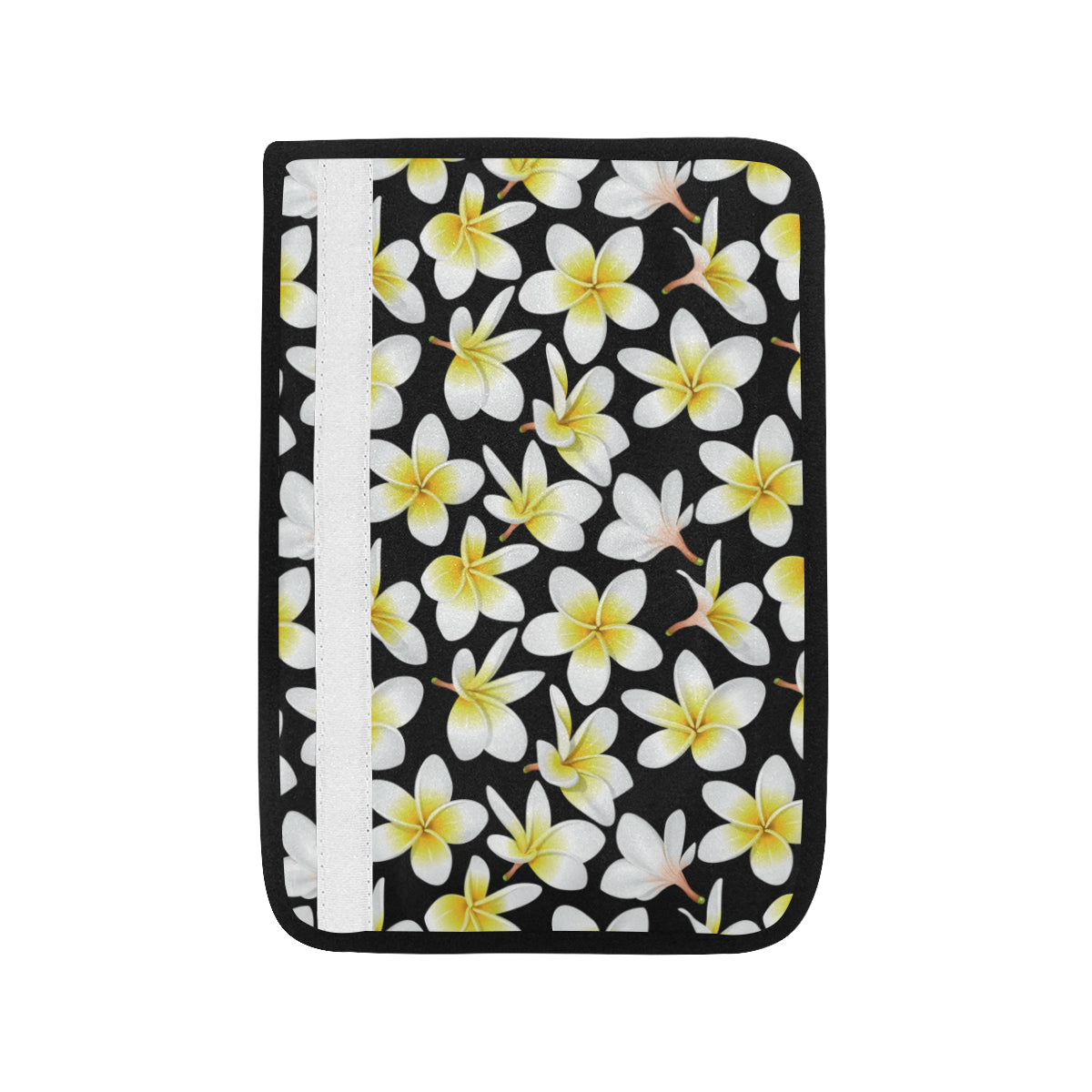Yellow Plumeria Hawaiian Flowers Car Seat Belt Cover