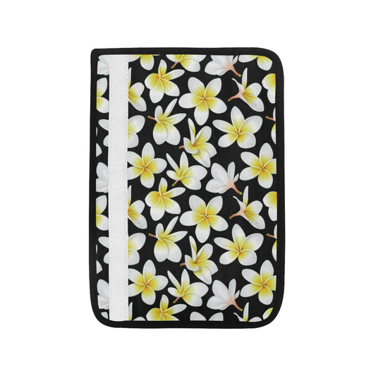 Yellow Plumeria Hawaiian Flowers Car Seat Belt Cover
