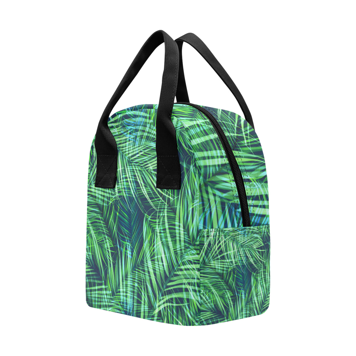 Palm Leaves Pattern Print Design PL02 Insulated Lunch Bag