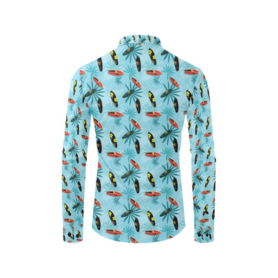 Surfboard Themed Pattern Men's Long Sleeve Shirt