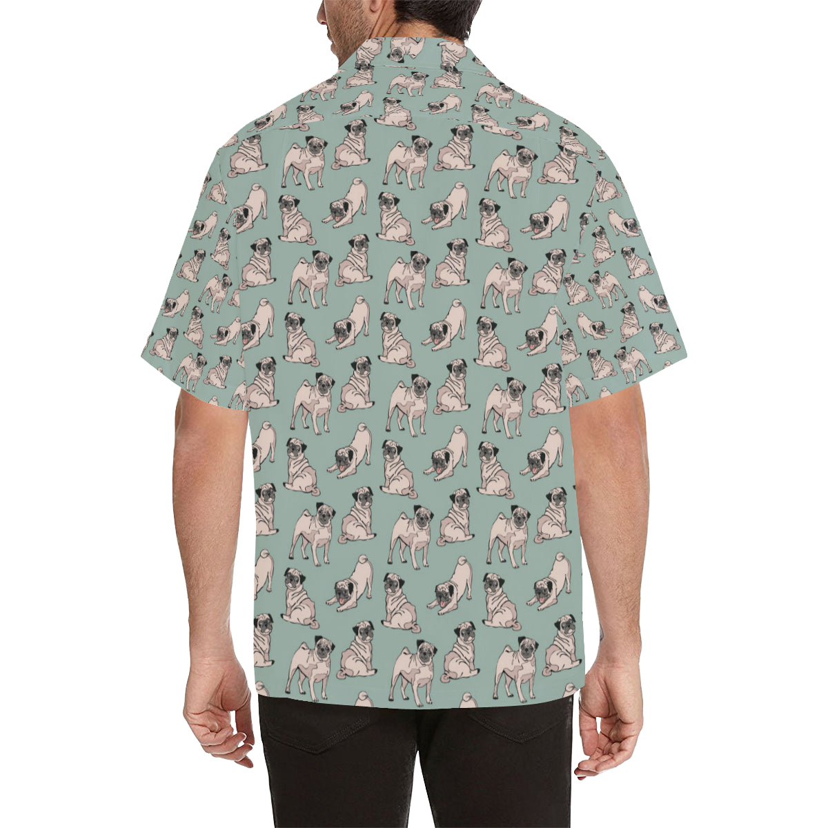 Pug Pattern Print Design A01 Men's Hawaiian Shirt