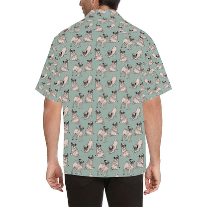 Pug Pattern Print Design A01 Men's Hawaiian Shirt