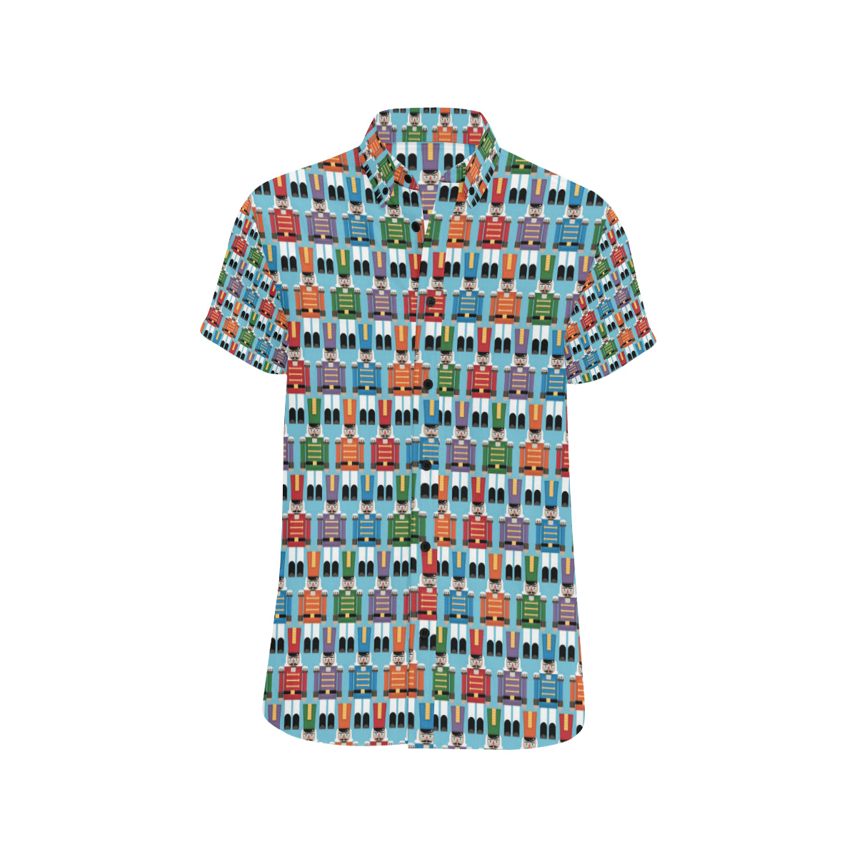 Nutcracker Pattern Print Design A02 Men's Short Sleeve Button Up Shirt
