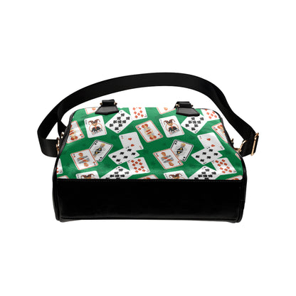 Poker Cards Pattern Print Design A03 Shoulder Handbag